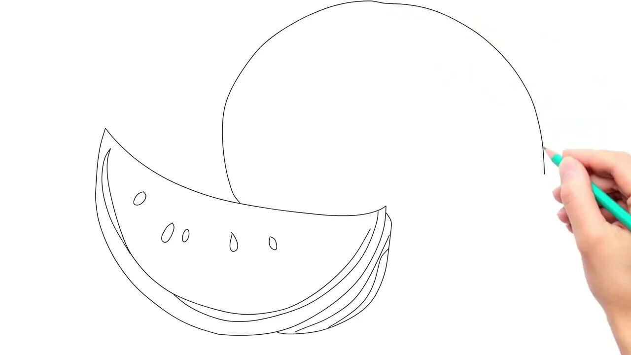 COMO DESENHAR MELANCIA. PASSO A PASSO. MUITO FÁCIL