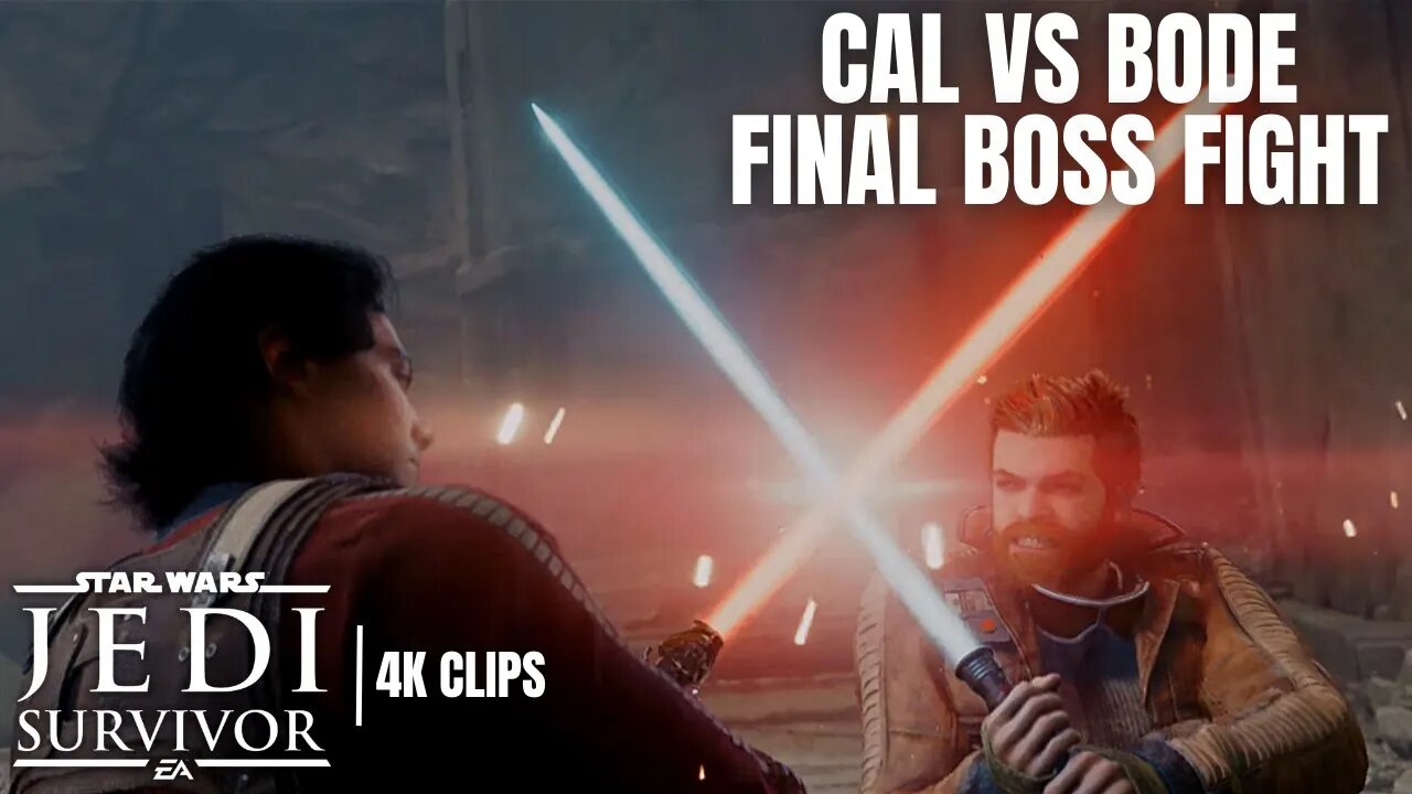 Cal & Merrin vs Bode FINAL BOSS BATTLE + ENDING | Star Wars Jedi Survivor 4K Clips