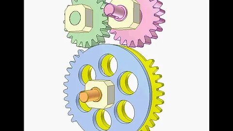 2854 Transmission with teeth uncompleted gears 11