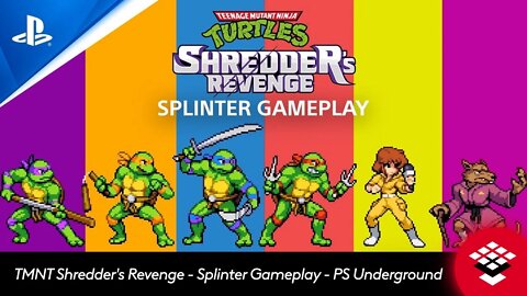 Teenage Mutant Ninja Turtles Shredder's Revenge Splinter Gameplay PS Underground