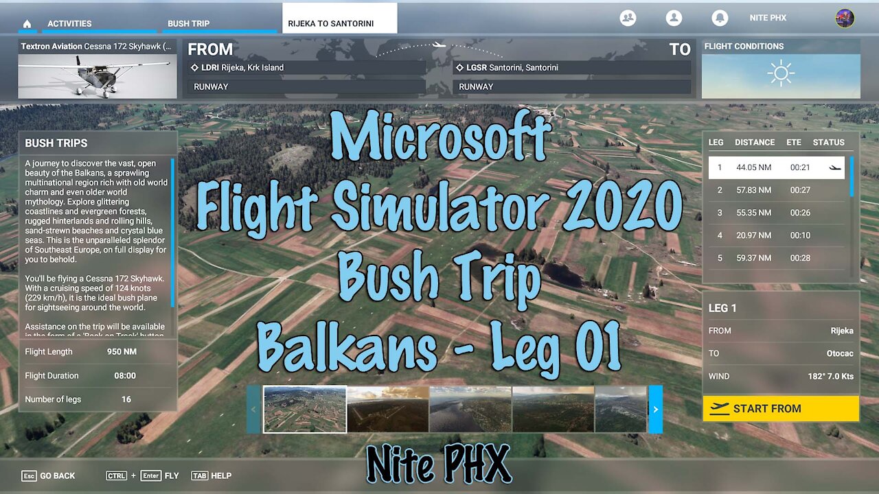 MSFS2020 - Balkans - Bush Trip - Leg 01