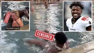 Antonio Brown Caught On Video EXPOSING Himself At Pool, Puts His Bare A** In Woman's Face!