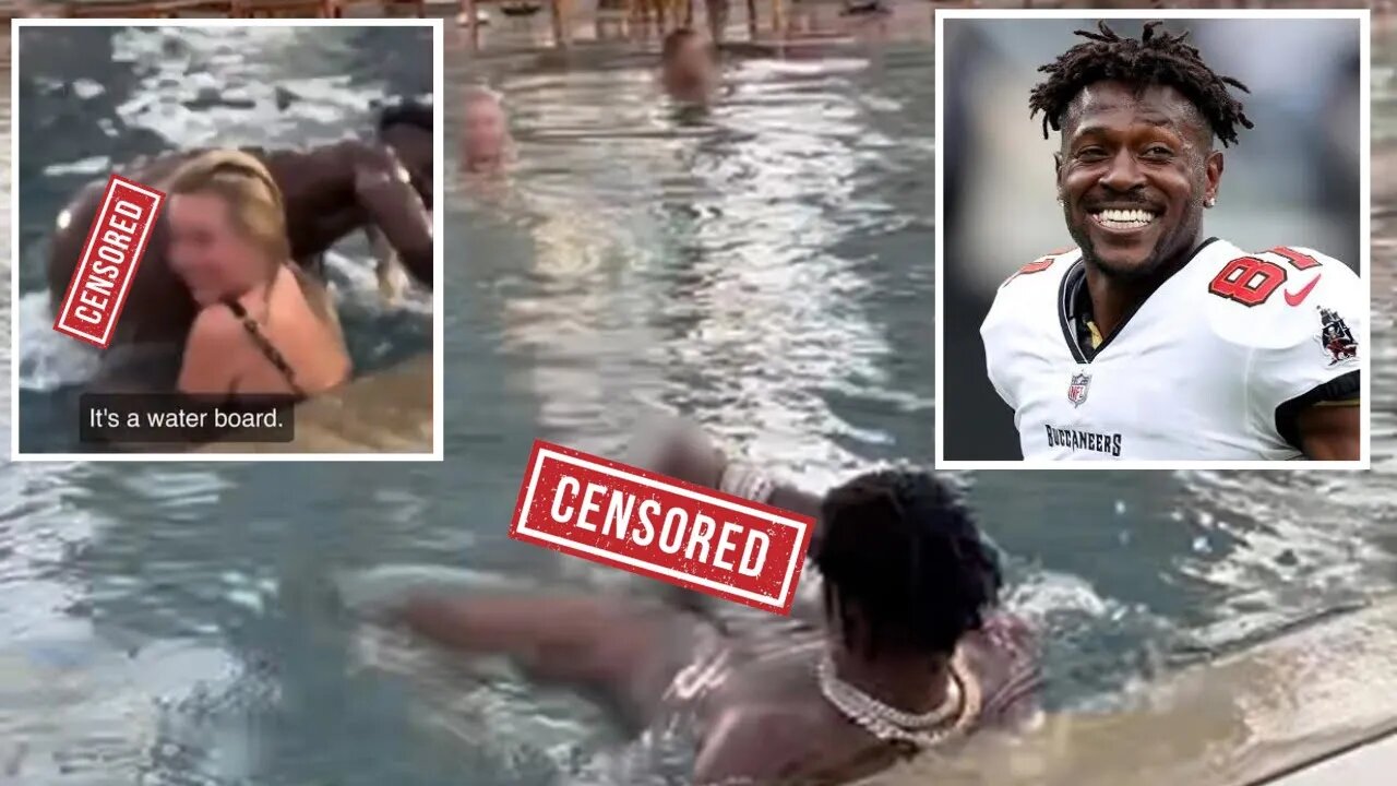 Antonio Brown Caught On Video EXPOSING Himself At Pool, Puts His Bare A** In Woman's Face!