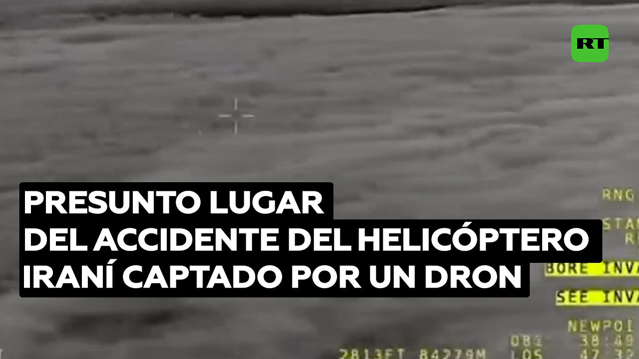 Imágenes de un dron sobre el presunto lugar del accidente del helicóptero presidencial iraní