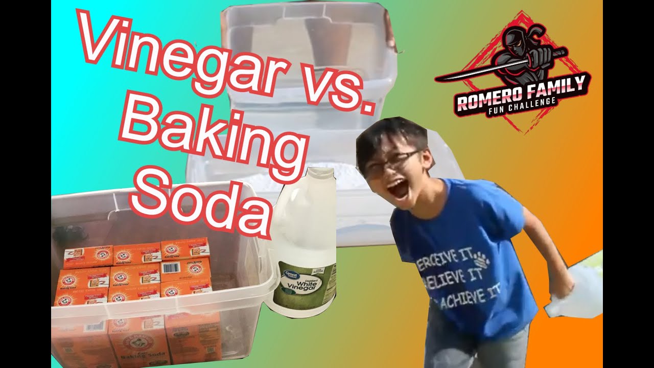 Vinegar vs. Baking Soda; vinegar and baking soda experiment video