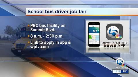 School District of Palm Beach County Transportation Department hosting bus driver job fair