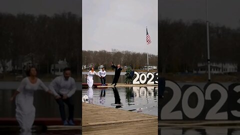 Lexi and Phillip said "I do" and took the plunge #weddings #action #adventure #water #lake