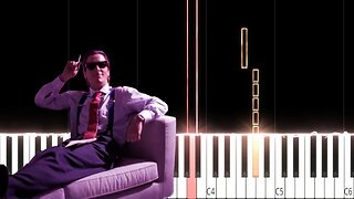 Patrick Bateman Theme (Beginner-Super Easy) Slowed Piano Tutorial (Free Sheet Music + MIDI)