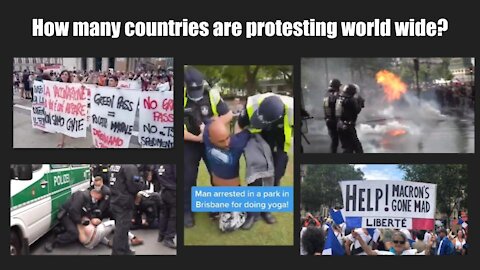 How many countries are protesting world wide?