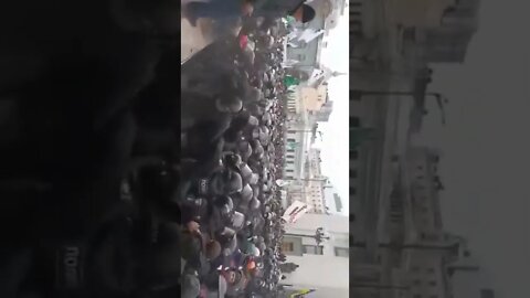 The demonstrators, clashe with the police periodically occur. #Ukraine #Russia #shorts