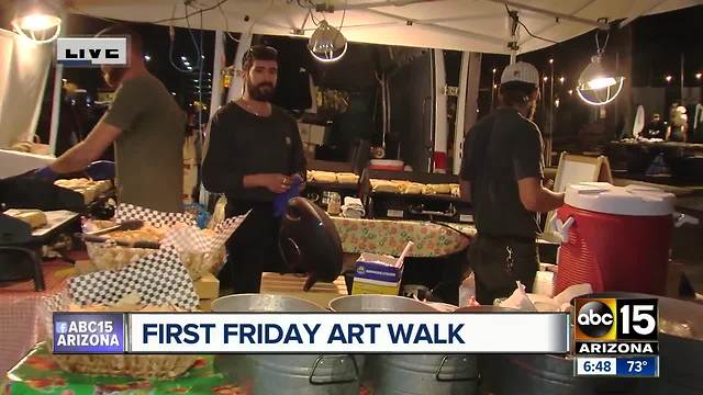 Large crowd for First Friday Art Walk