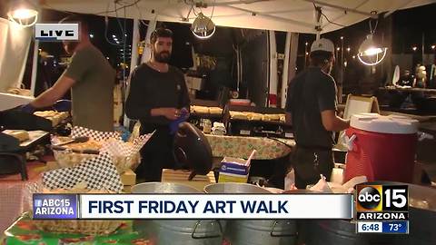 Large crowd for First Friday Art Walk