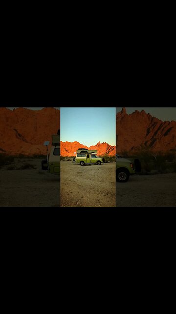 Desert sunrise time lapse with our van home! #campervan #vanlife #sunrise #offgridliving #shorts