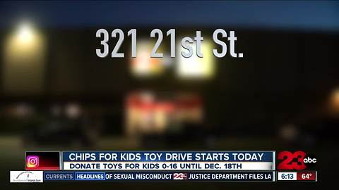 CHiPs for Kids Toy Drive kicks off and 23ABC is a proud sponsor