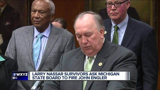 Larry Nassar survivors urging MSU board members to fire MSU president