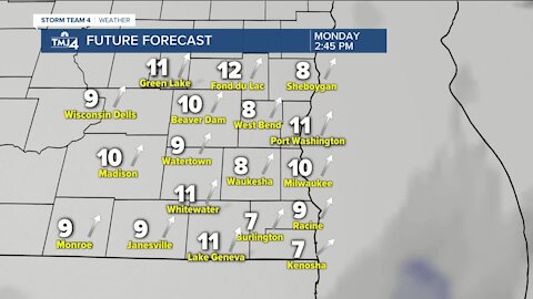 Cloudy Monday ahead, snow moves in during evening hours