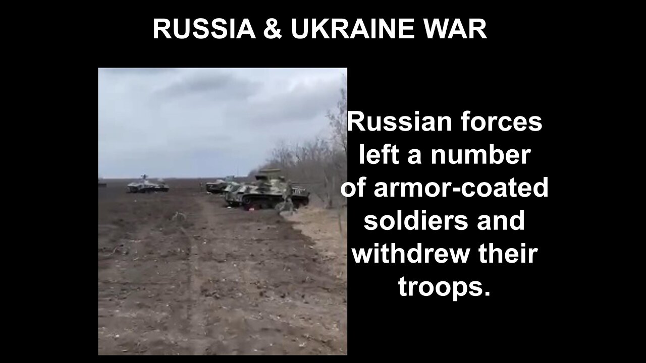 Russian forces left a number of armor coated soldiers and withdrew their troops