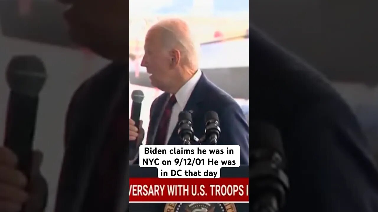 Biden claims he was in NYC on 9/12/01 He was in DC that day