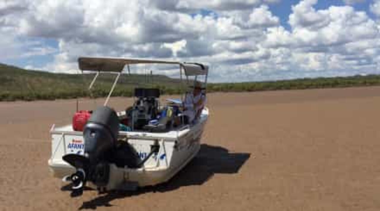 Fishermen stuck in crocodile-infested area in Australia