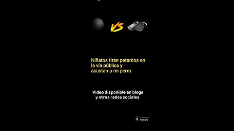 Tiran petardos en la vía pública y me defiendo con un silbato