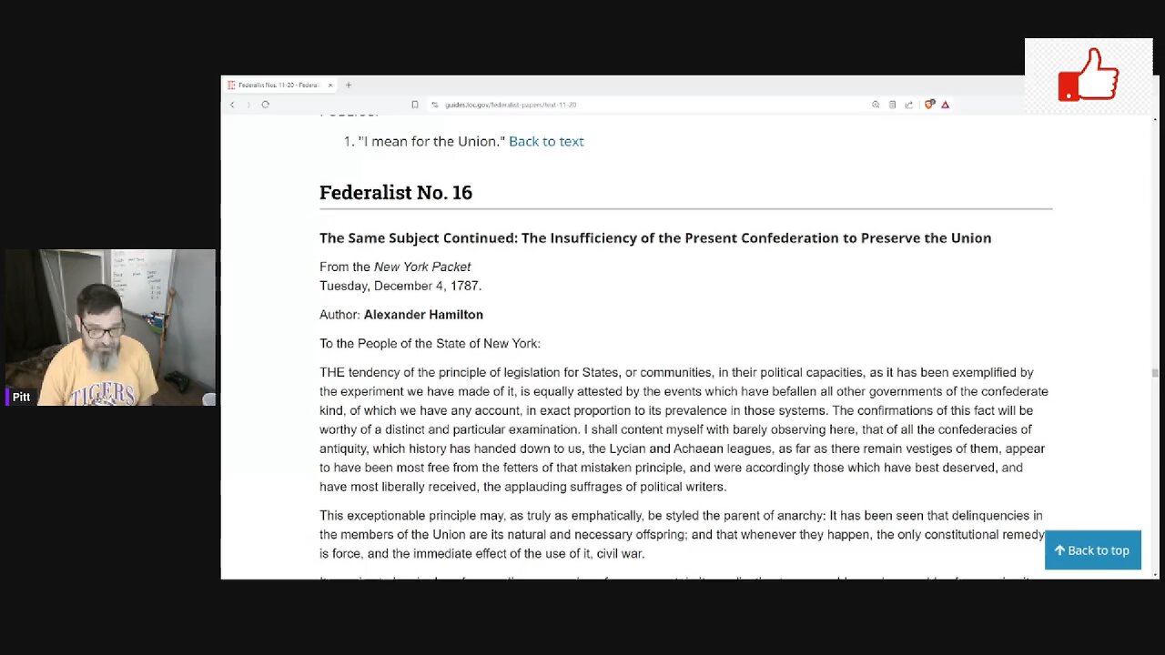 PittCast: Union over Confederacy- Federalist Papers 15-16