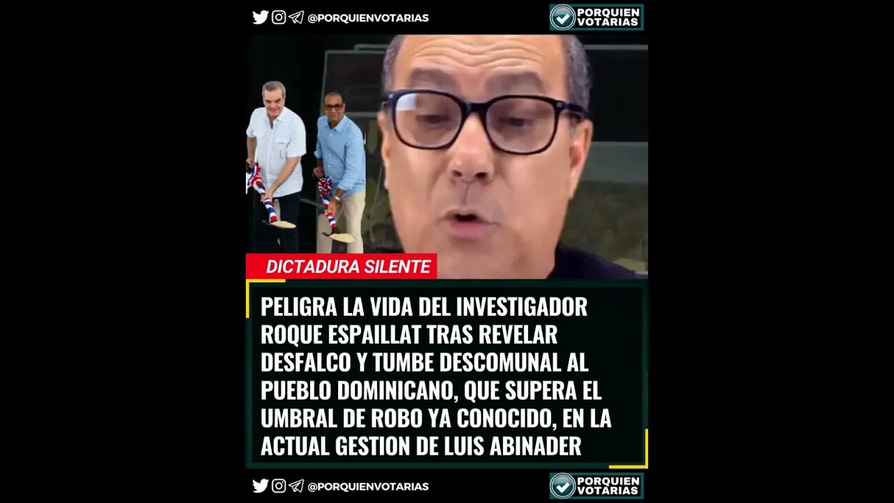 🔴SICARIOS DEL GOBIERNO ESTAN UBICANDO AL INVESTIGADOR ANTI-CORRUPCION ROQUE ESPAILLAT TRAS DENUNCIA