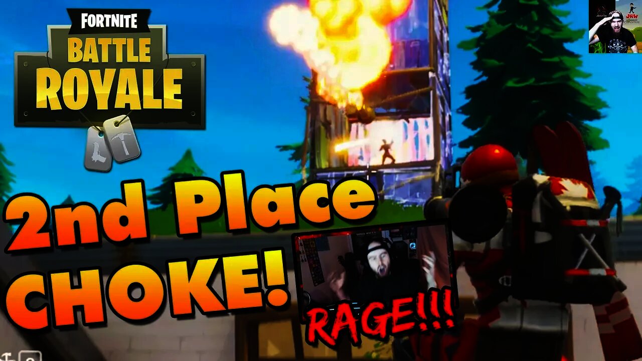 Fortnite Noob Chokes Solo Win (Rage WARNING)!