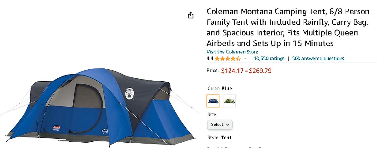 Coleman Montana Camping Tent