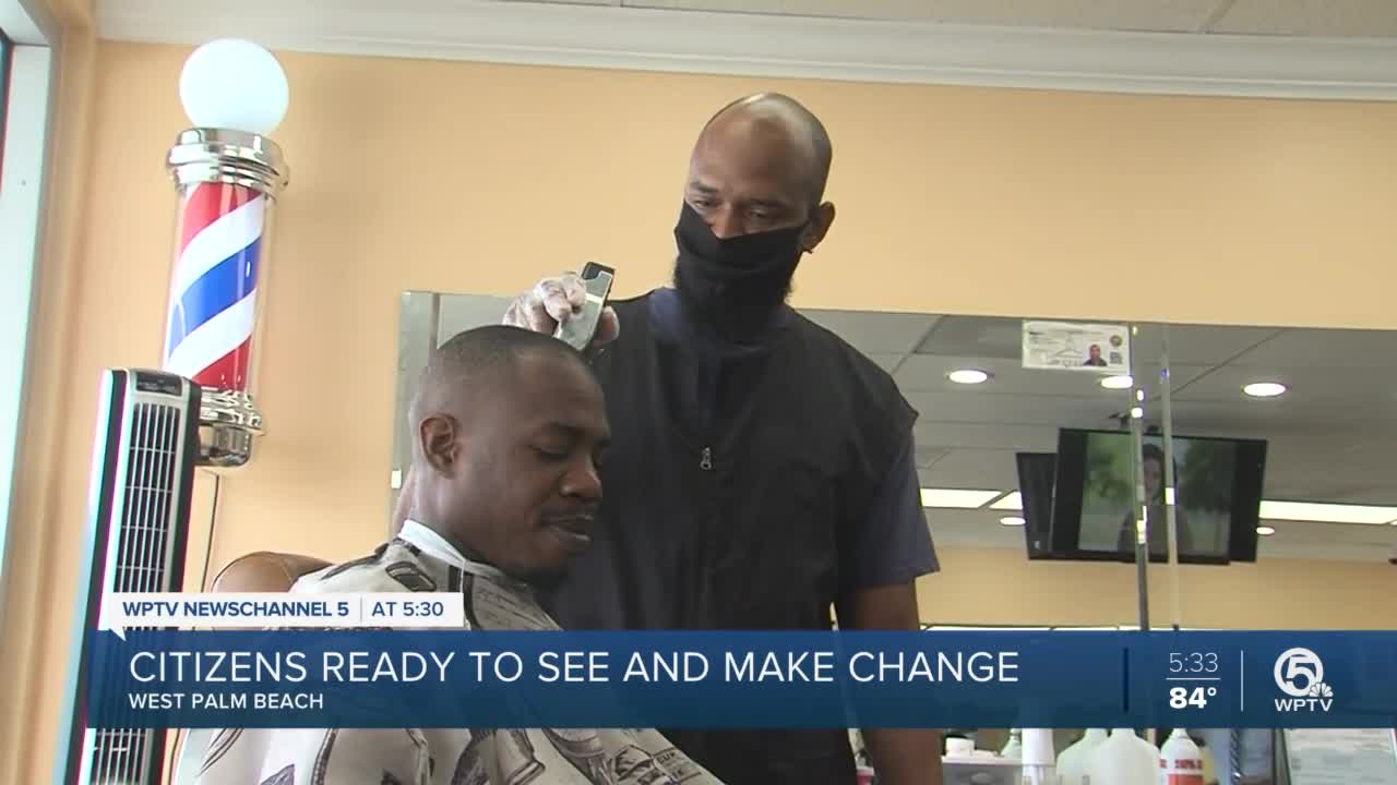 Barbershop customers offer thoughts on protests in America