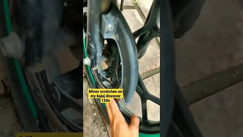 minor scratches on my Bajaj discover 150s #youtubeshorts #vlog #dailyvlog #bike #dailyroutine