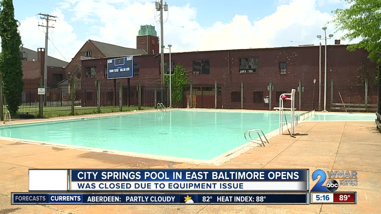 City Springs pool reopens