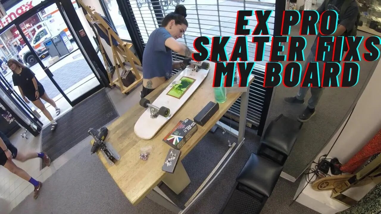 EX PRO SKATER FIXS MY LONGBOARD!!