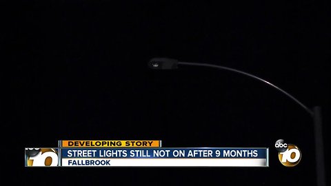 9-months after buying brand new home, street lights are still off
