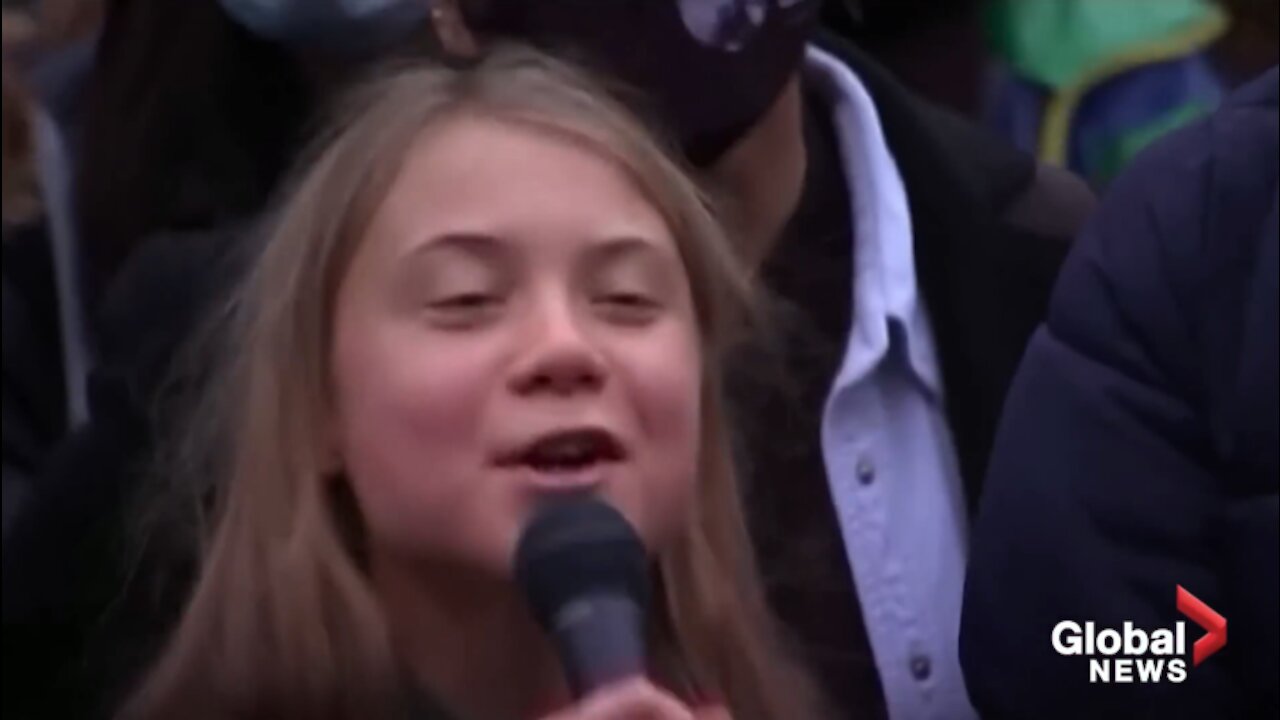 Greta singing to world leaders at COP26: "You can shove your climate crisis up your arse"