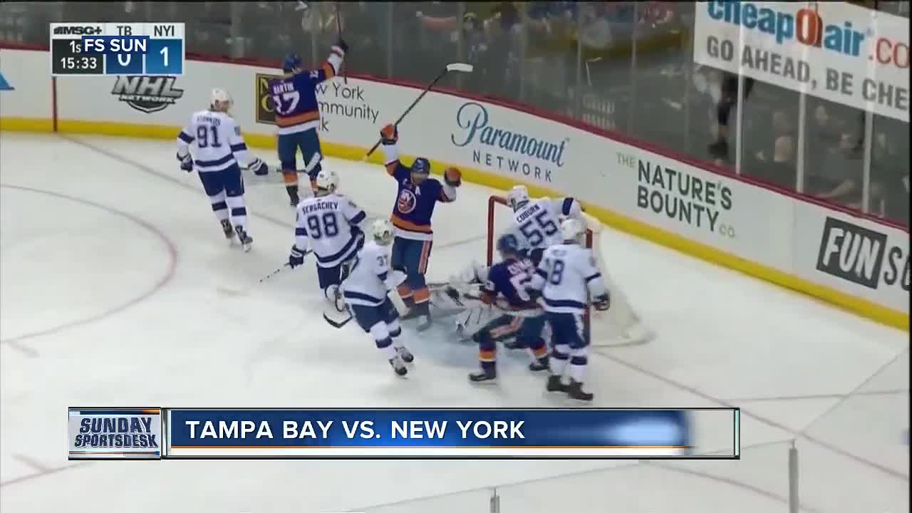 Casey Cizikas and Cal Clutterbuck help New York Islanders beat Tampa Bay Lightning 5-1