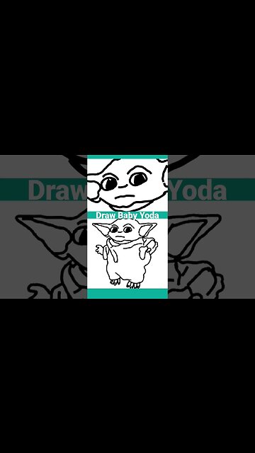 Draw Baby Yoda Fast #quickdrawing #art #drawing #babyyoda