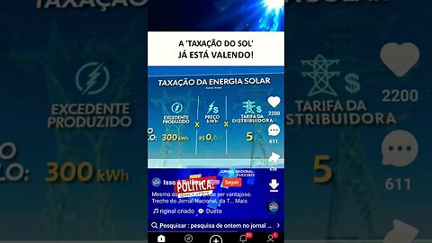 Taxação da Energia Solar. Quem fez o L lascou todo mundo