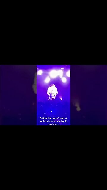 Fatboy Slim pays 'respect' to Gary Lineker during DJ set #shorts #fatboy