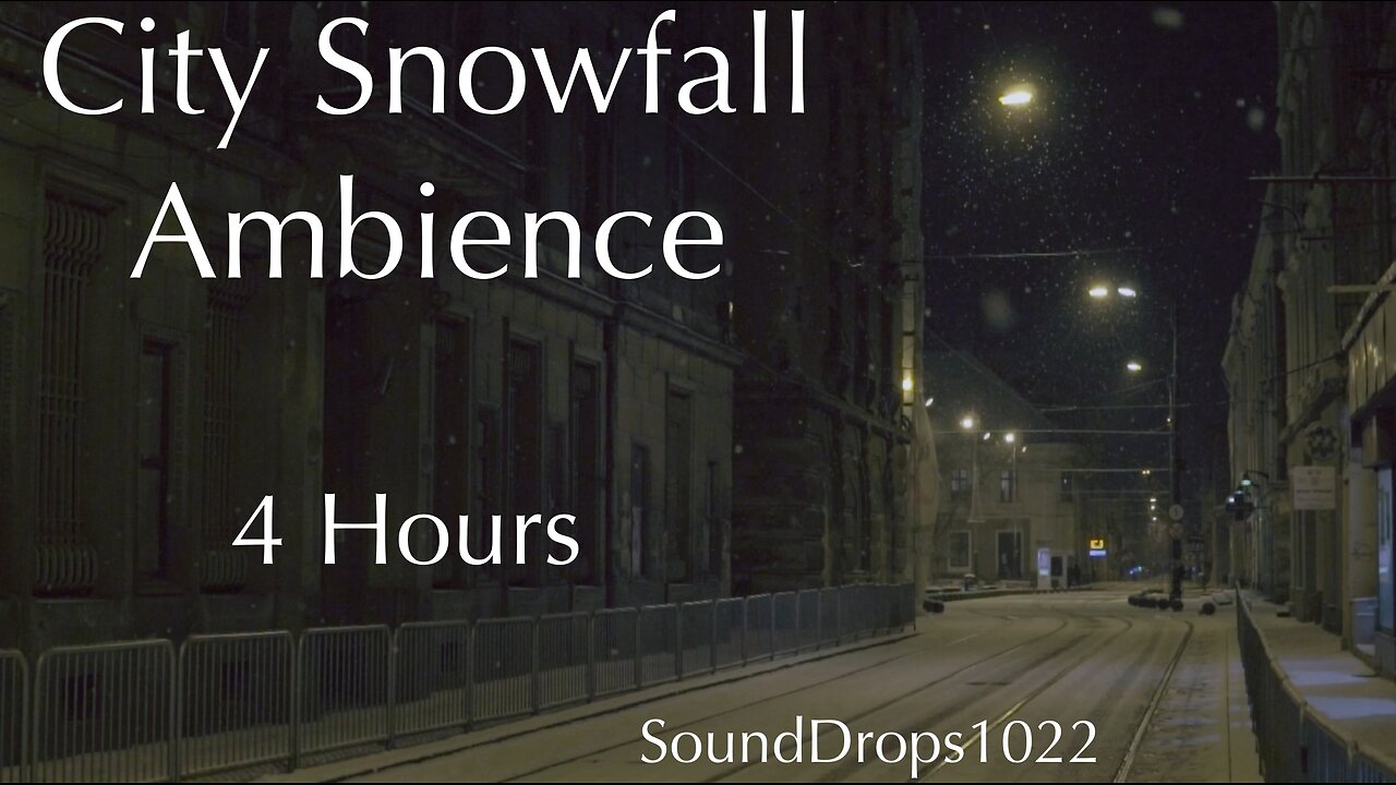 4 Hours Snowy City Streets - Extended Urban Serenity