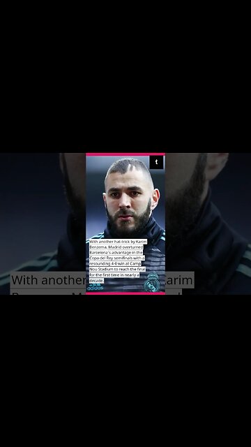 Real Madrid advances to the Copa final as a result of Benzema's triple. #short