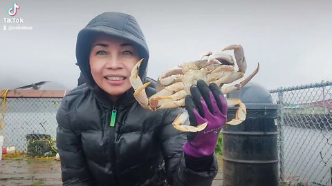 CRABBING IN THE RAIN