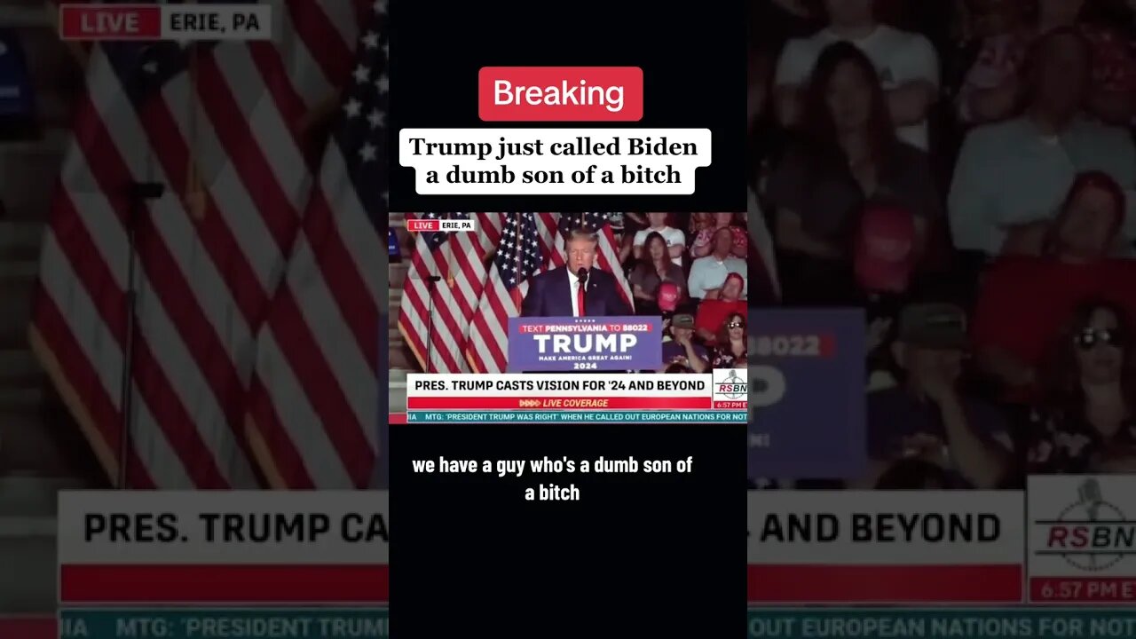 TRUMP just called Biden a dumb SOB 🤣