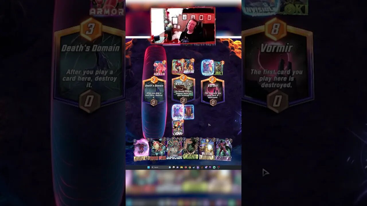 3 people in a row retreated with just 2 cards out - Marvel Snap