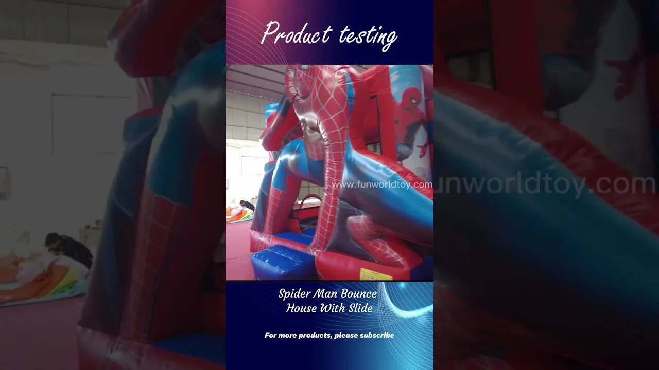 Spider Man Bounce House With Slide #inflatable #slide #bouncer #inflatablesupplier #catle #jumping