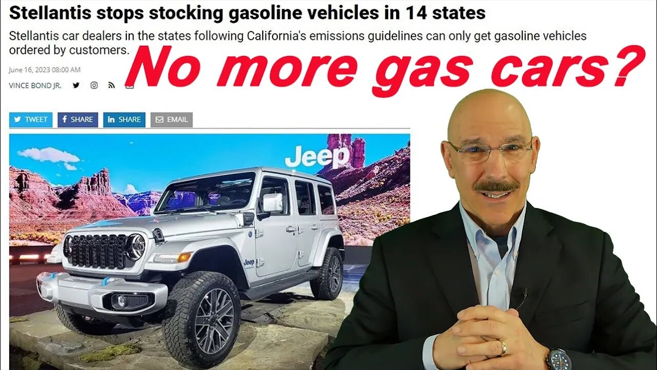 Dodge, Jeep, Chrysler, Ram (Stellantis) will stop stocking gas cars in 14-17 States. Why???