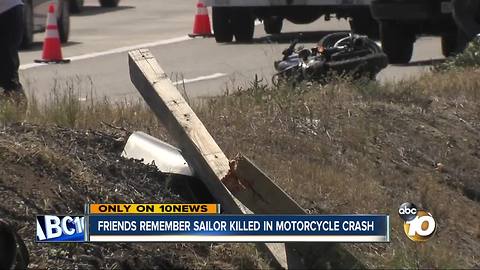 Friends remember sailor killed in motorcycle crash