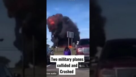 plane Cr@shed Military plane collided in the sky #short #usa