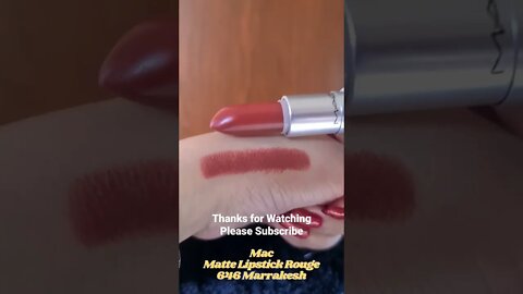 Mac Matte Lipstick Rouge 646 Marrakesh #shorts