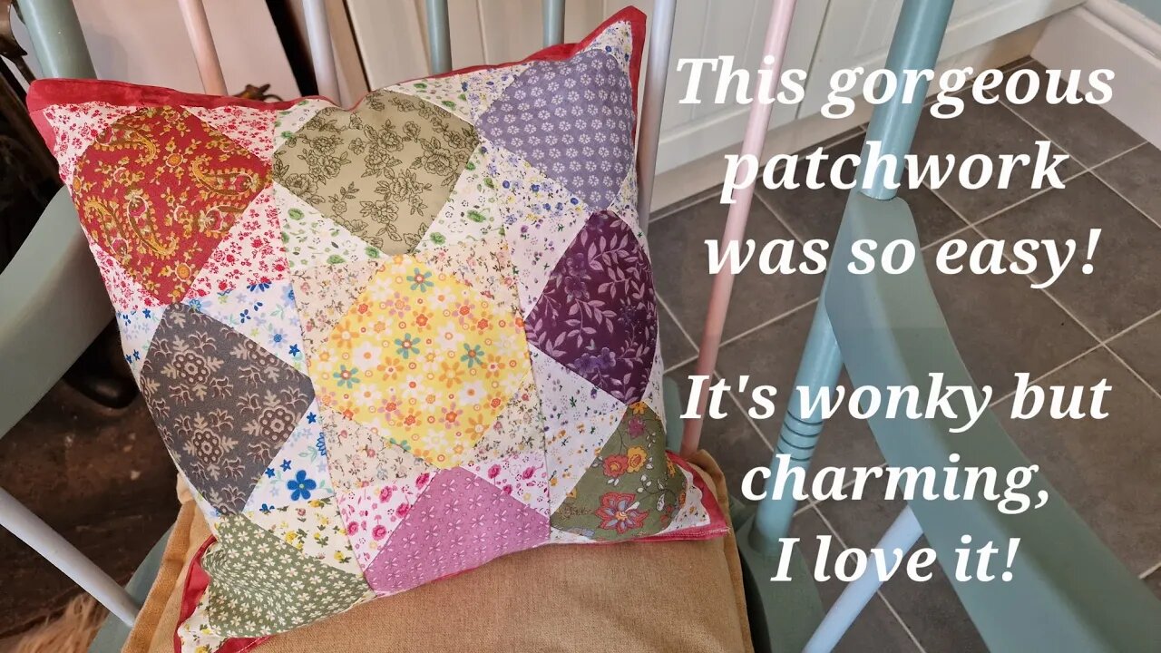 My seams don't align, my pattern's wonky, but it's charming patchwork & I love it! 😍 Have a go!