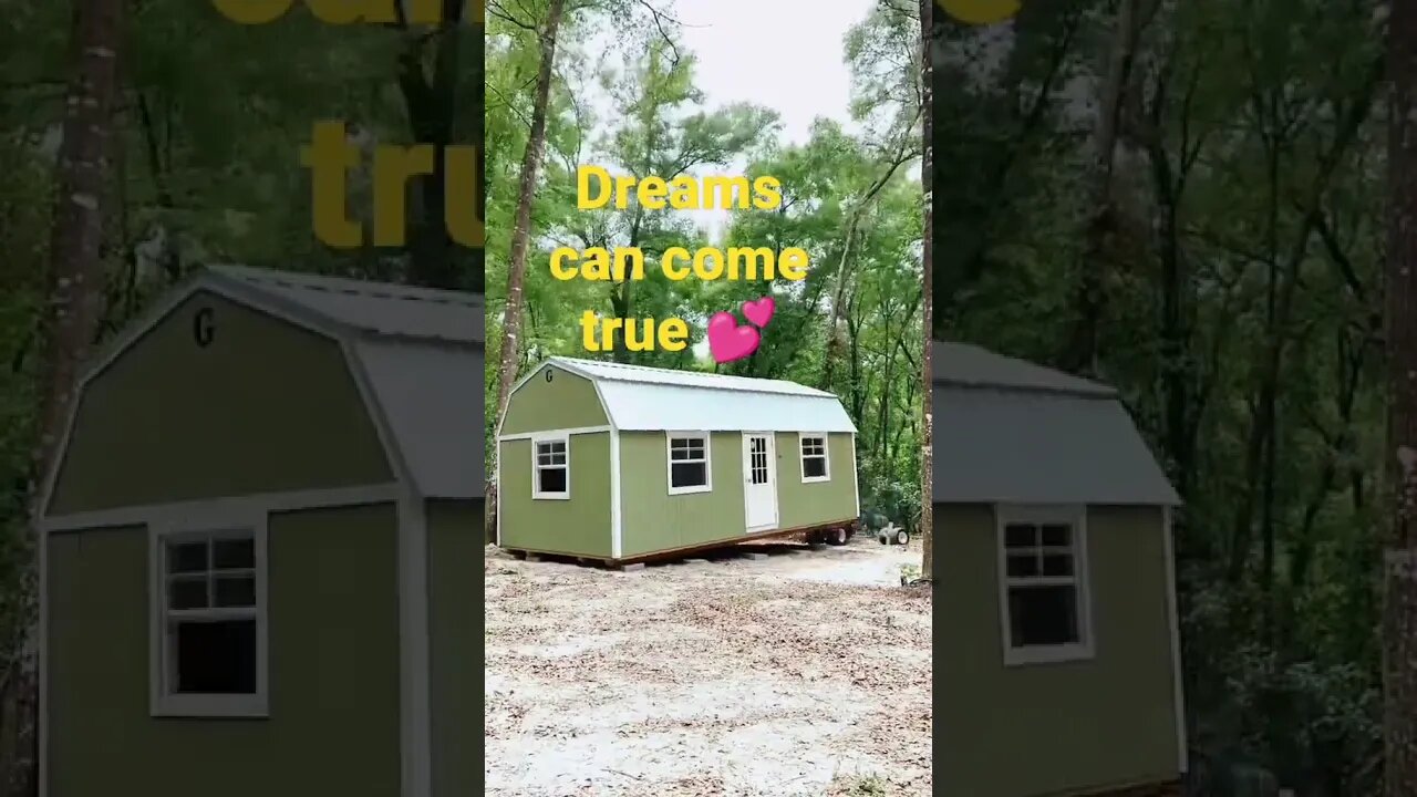 Tiny Home and Land Dreams Can Come True 💕#shorts #tinyhomeliving #countrylife